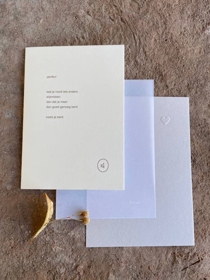 wenskaart liefde - 'perfect' voor wholesale door Pas de deux