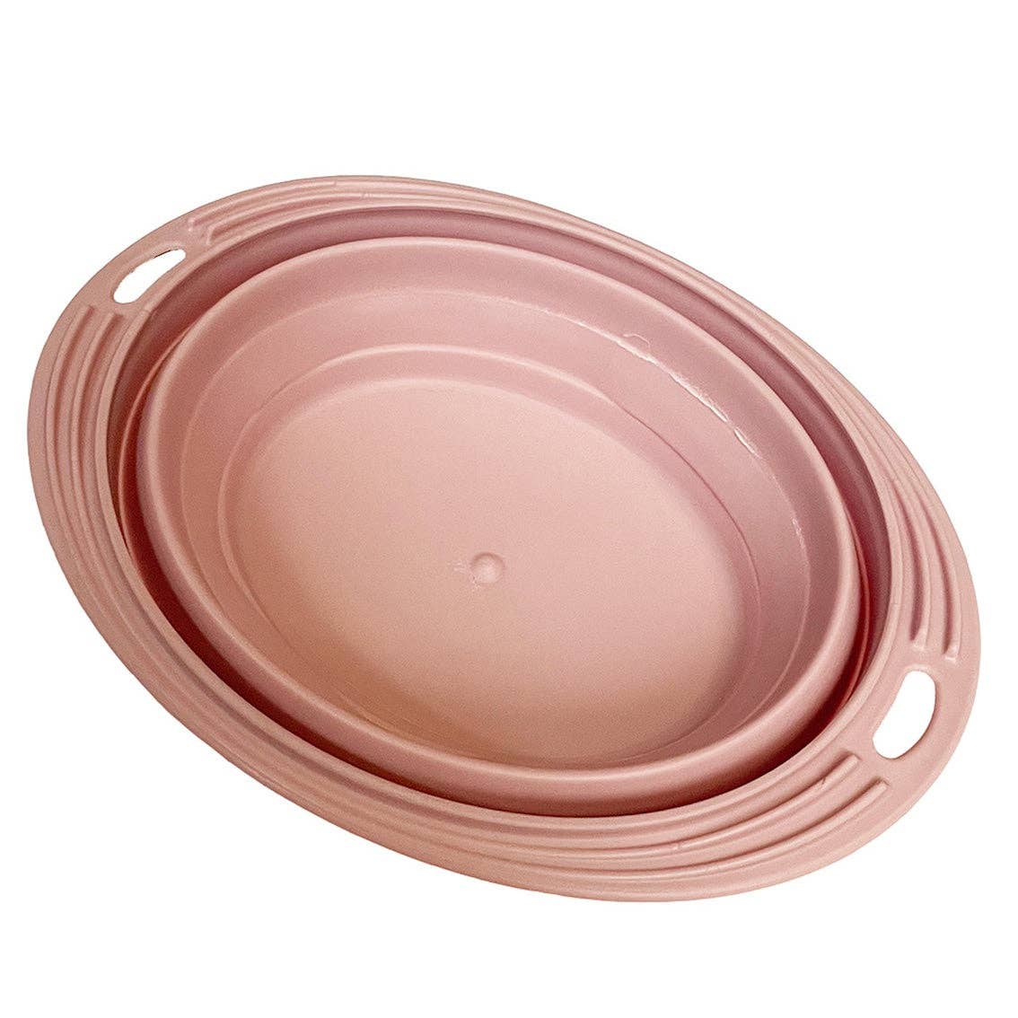 Victory Pet Products Ltd – wholesale Pet bowl – Cat/dog – Collapsable Oval Travel Pet Bowl Blush2