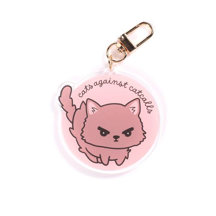 Cats against catcalls - Acrylic Keychain for wholesale by studio mirabella