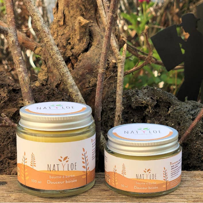 Weicher Holzig duftender Bartbalsam für den Großhandel von Natyloe Cosmetics