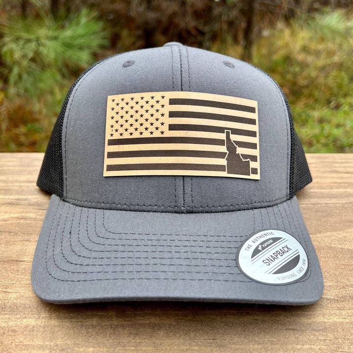 Idaho Flaggen-Eckleder-Patch-Hut – 208Tees für den Großhandel von 208T2.0
