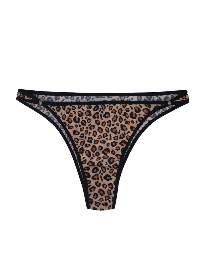 Esquisse Lingerie - Vendita all'ingrosso Intimo - Donna - Perizoma leopardato in tulle