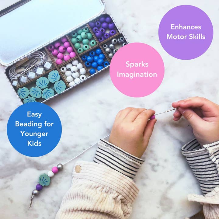 Cotton Twist (USA DUTIES PAID) - Wholesale DIY Jewelry - Kids - Mermaid Bracelet Bead Kit5