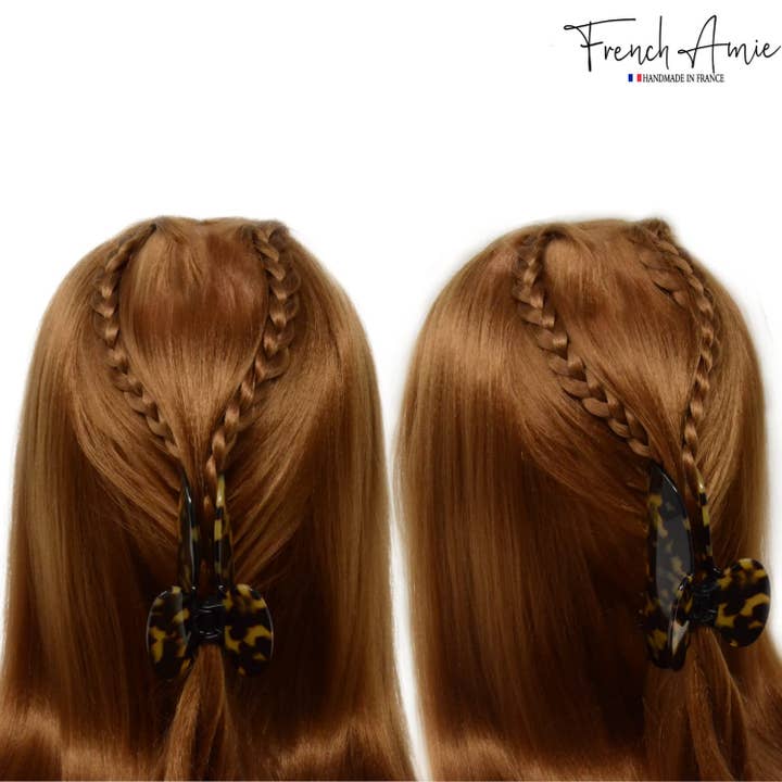 Parcelona - Wholesale Hair Clip - Women's - French Amie Thin Oval Large 4 1/4” Handmade Celluloid Jaw Hair Claw for Women31