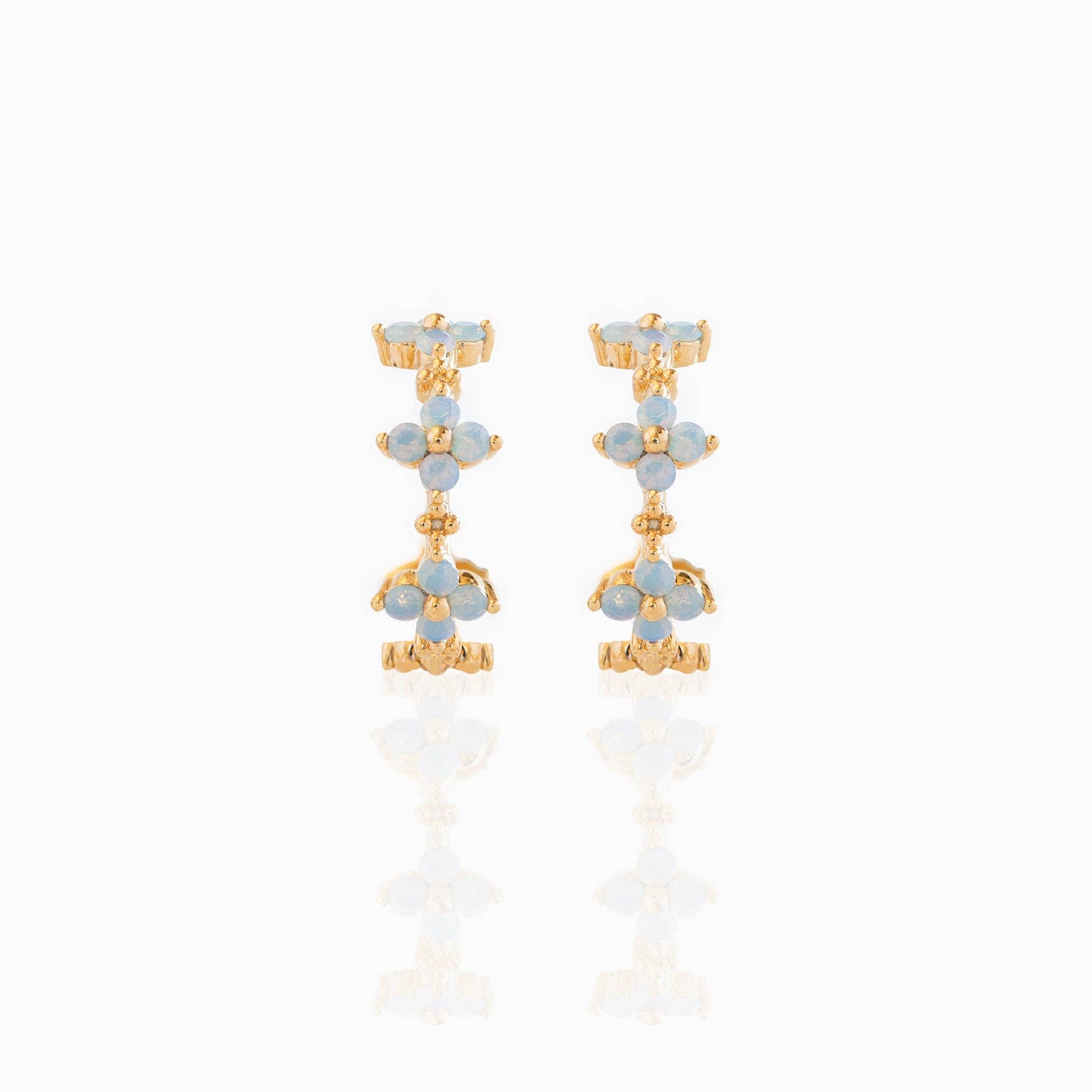 Girls Crew - Wholesale Hoop Earrings - Blue Blossom Love Hoops1