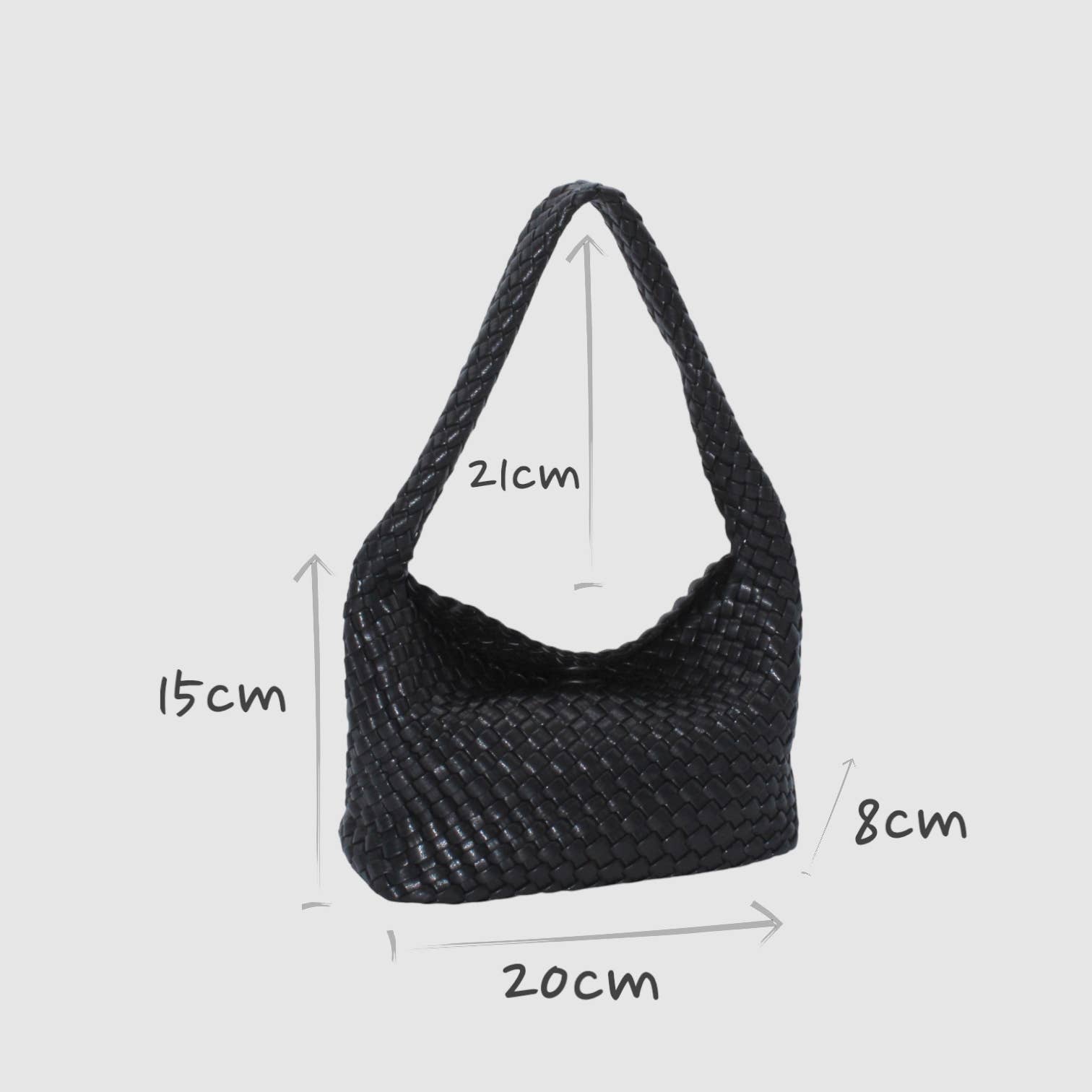 Sook Stainable - Wholesale Shoulder Bag - Women's - Vegan Leather Woven Shoulder Baguette Bag7