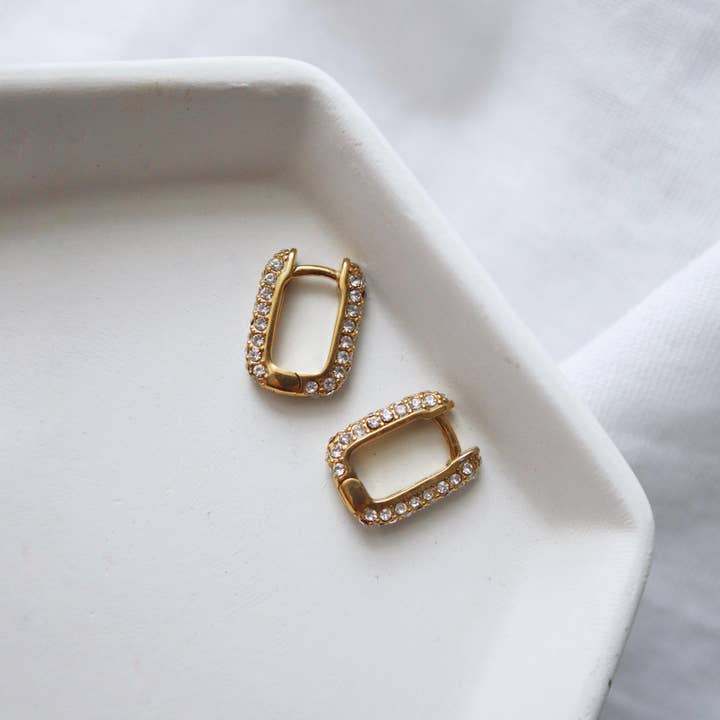 JESSA Jewelry - Wholesale Huggie Earrings - Pave Huggies2