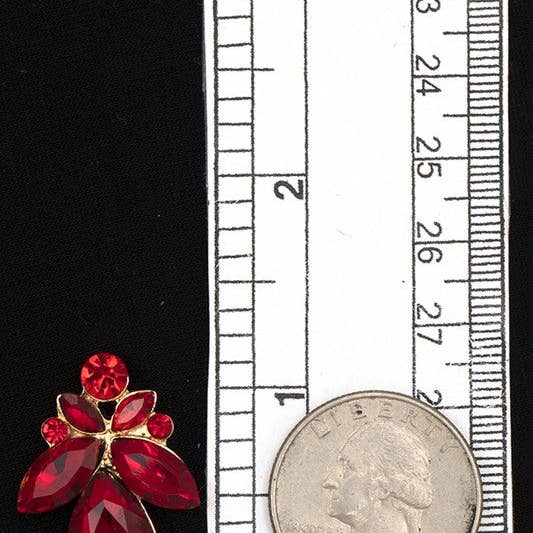 Andrea Bijoux - Vente Boucles d'oreilles pendantes - BOUCLE D'OREILLE SEMI-FLORALE EN CRISTAL7