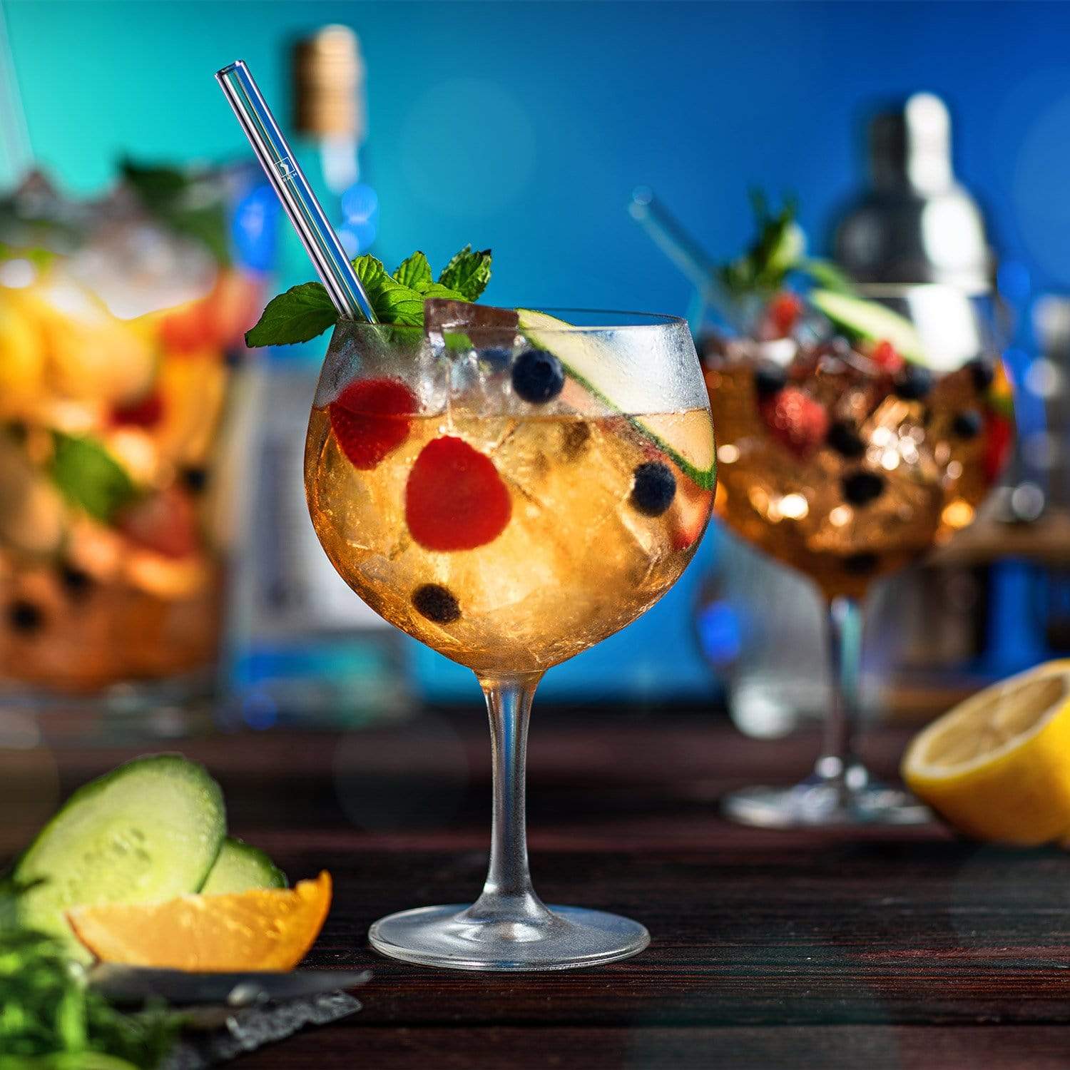 HALM Straws - Venta al por mayor Pajitas para beber - Pajitas de cristal 6x 20cm (rectas)1