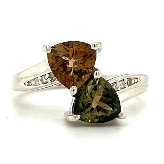 Multi Tourmaline Ring in .925 Sterling Silver KSR - 18042 for wholesale by Kotawala Jewels