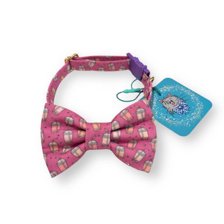 Papillon per gatti - Tè al latte con perle di tapioca per la vendita all'ingrosso da parte di Whiskers Crafts