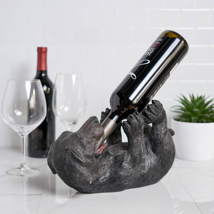TRUE - Wholesale Bottle Rack/Holder - Decorative Animal Wine Bottle Holder - Lucky Lab