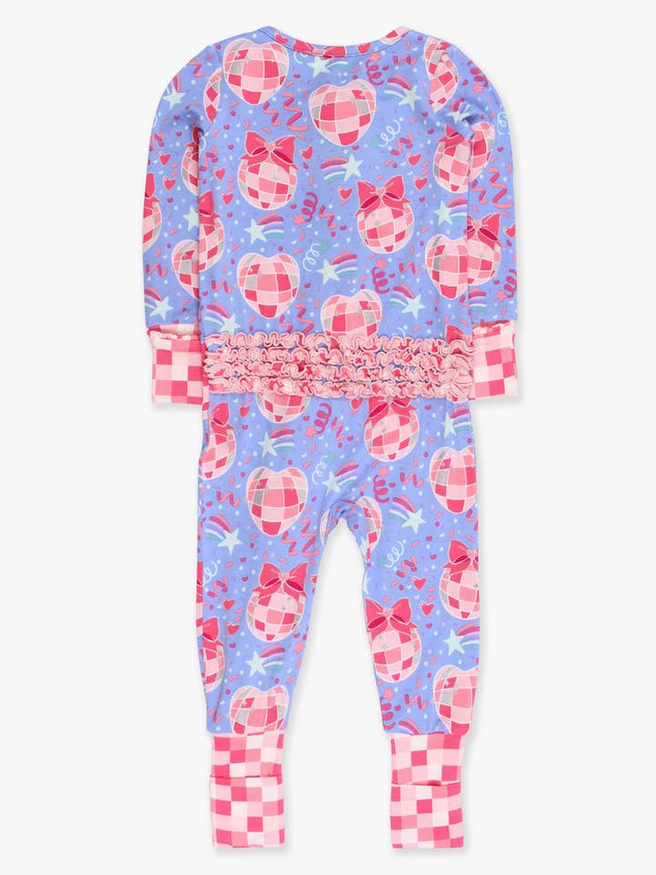 Blue SoftSnooze™ Baby Girls Bamboo Viscose Pink Disco Party Convertible Ruffle One Piece Footie Pajama
for wholesale on Faire1
