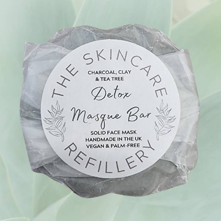 Charcoal, Clay & Tea Tree Detox Masque Bar 45g for wholesale by The Skincare Refillery