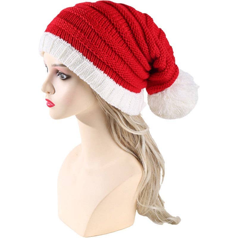 Sheer Trend - Wholesale Beanie - Women's - Contrast Color Warm Christmas Knit Hat Beanies1