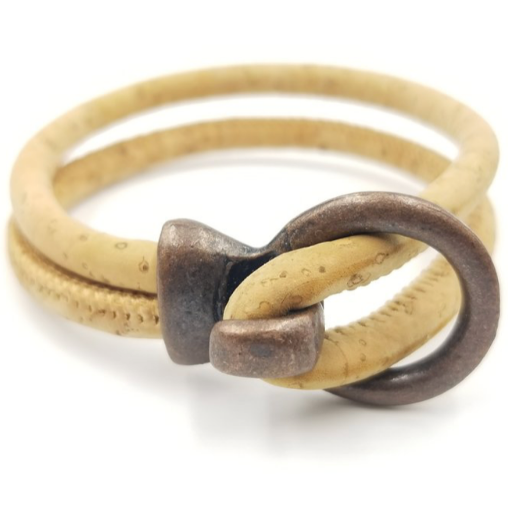 Gem Lounge Jewelry - Wholesale Bangle Bracelet - Pick Your Color: Cork Copper Open Hook Bracelet0