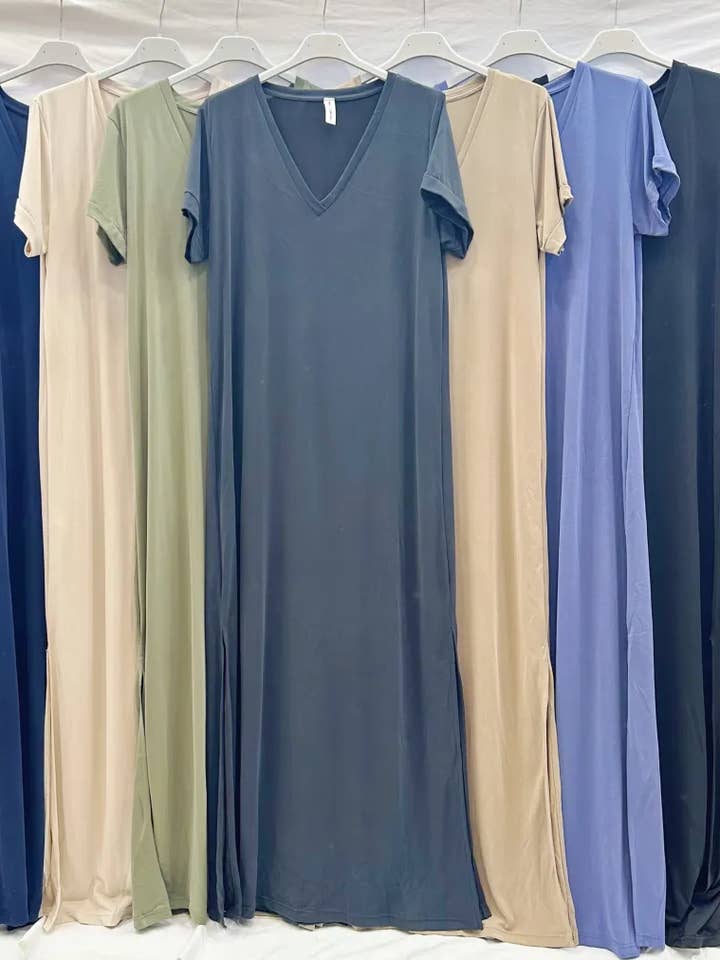 Mimi & Gogo - Wholesale Dress - Women's - Fluid Long Dress @130782_RLFluide