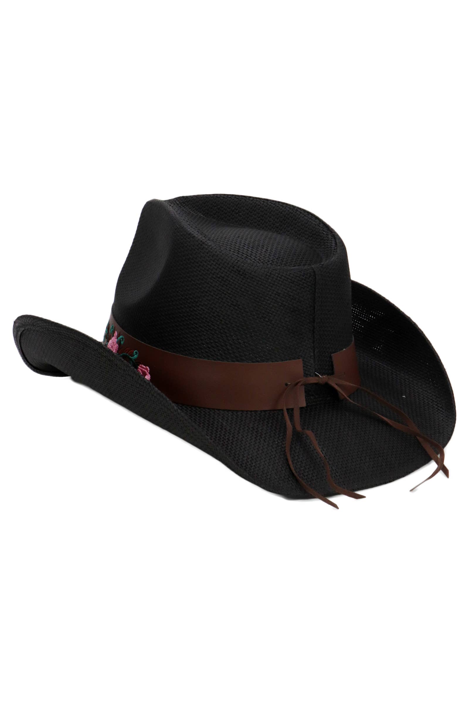 Cap Zone – wholesale Cowboyhatt - Dam – Rosa Ros Concho Bälte Ombre Strå Cowboyhatt7