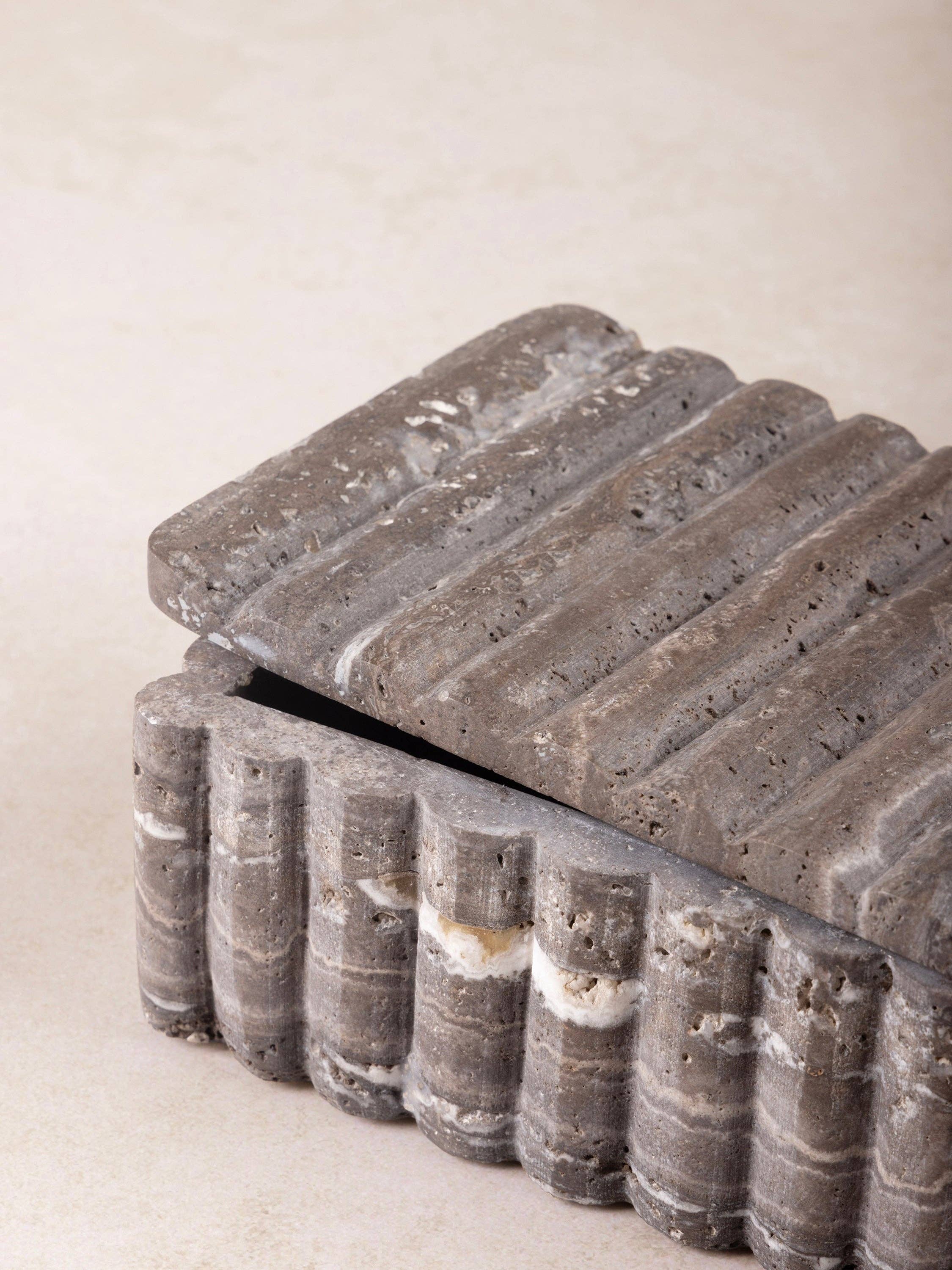 GAURI KOHLI – Großhandel Dekoschachteln – Kuba Dekorative Box – Travertin & Onyx Varianten2