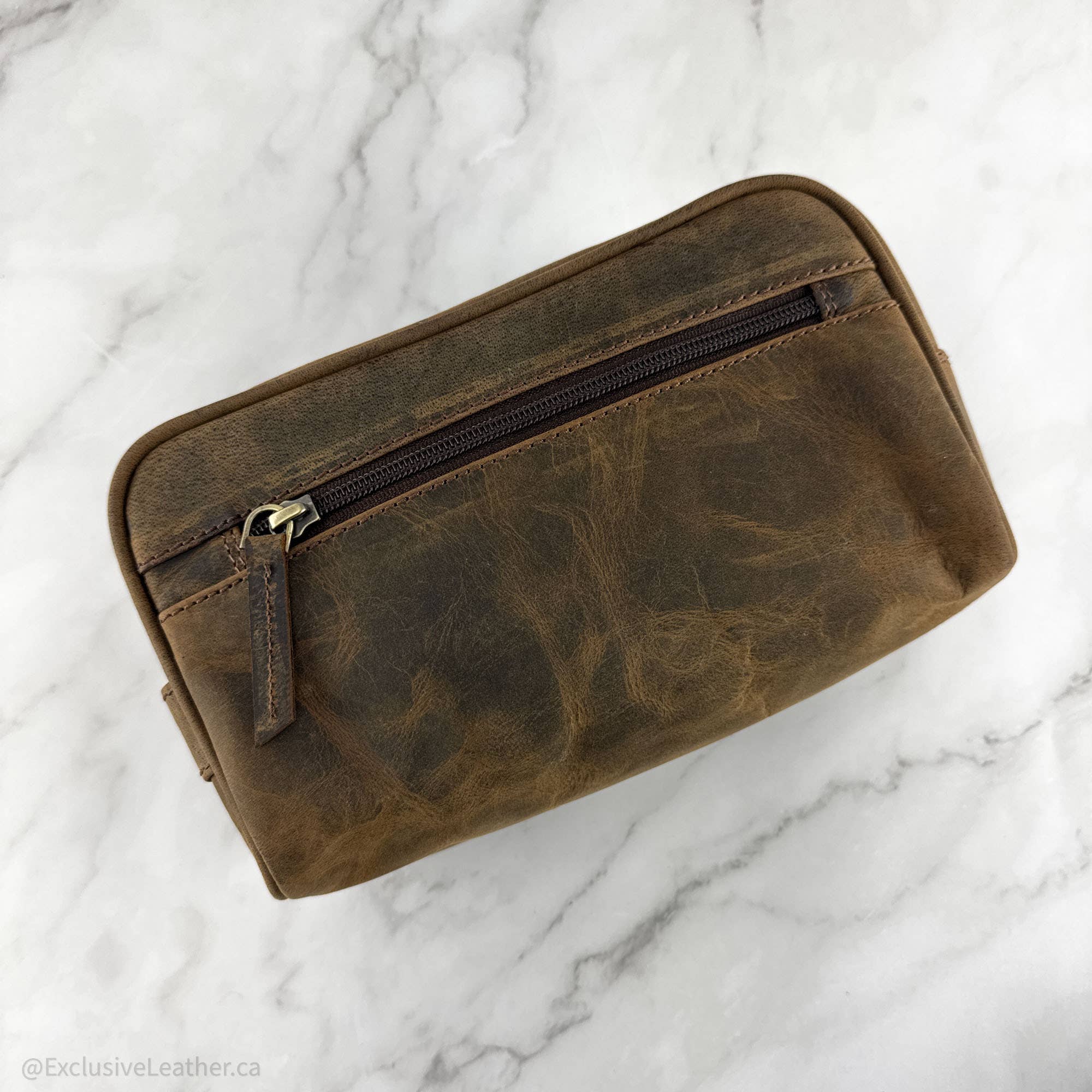 Exclusive Art Inc – Großhandel Kosmetiktasche – Unisex – Buff Leder Unisex Kulturbeutel / Toilettentasche - Wochenendausflug8