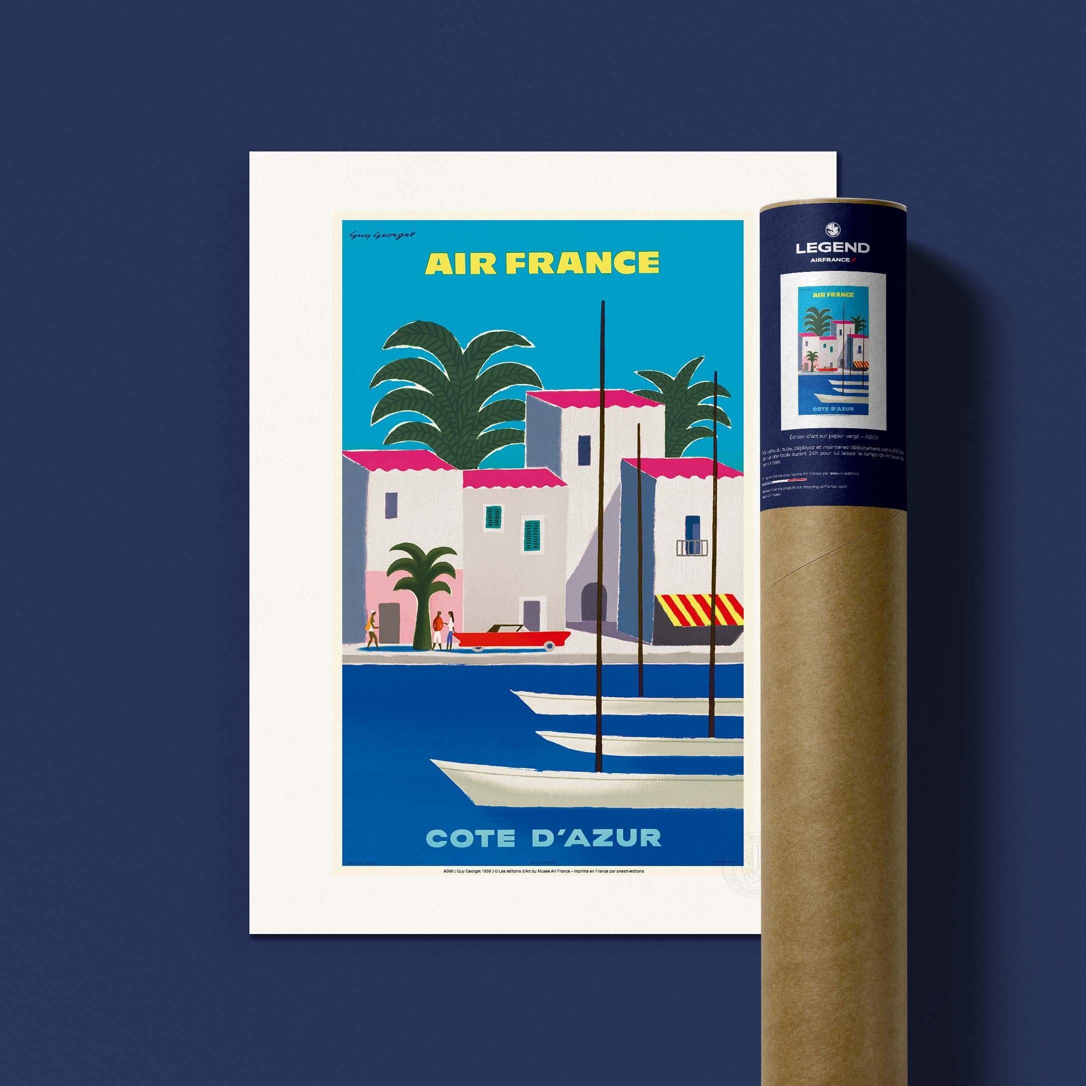 Oneart - Vente Poster - Affiche Air France / Côte d'Azur - AFL00961