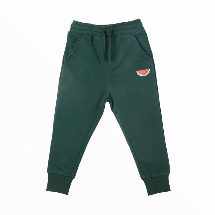 Rainbow Pixel Watermelon Green Track Pants for wholesale by iMiN Kids