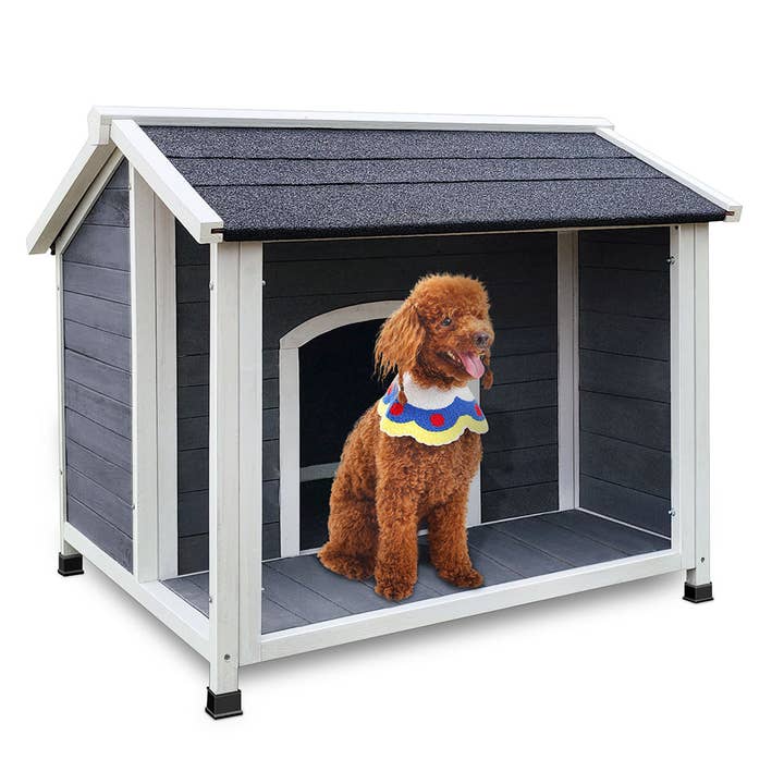 39F Inc. - Wholesale Pet Play Tunnel - Dog - Outdoor Wooden Dog House – Waterproof & Windproof, Gray