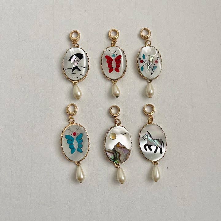 The Sage Vintage - Wholesale Individual Charm/Pendant - Limited Edition Clip-Anywhere Charm - Horse + Pearl2