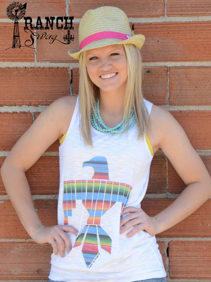 Serape Thunderbird Graphic T-Shirt for wholesale by Ranch Swag