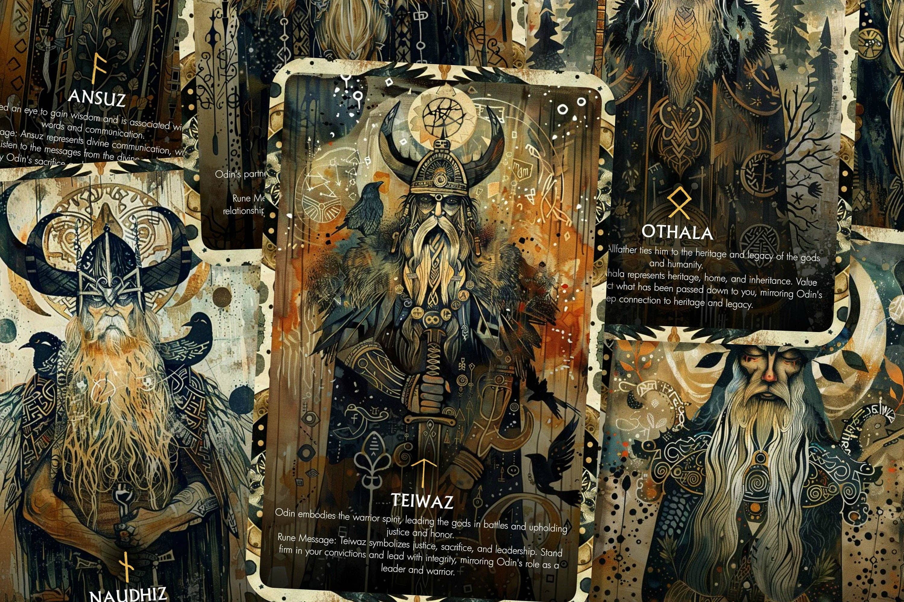 Ibiza Tarot USA - Wholesale Tarot Cards - The Runes of Odin - 26 cards - Runes Oracle - Oracle Deck - Fortune Telling - Divination tools - Oracle Gift2