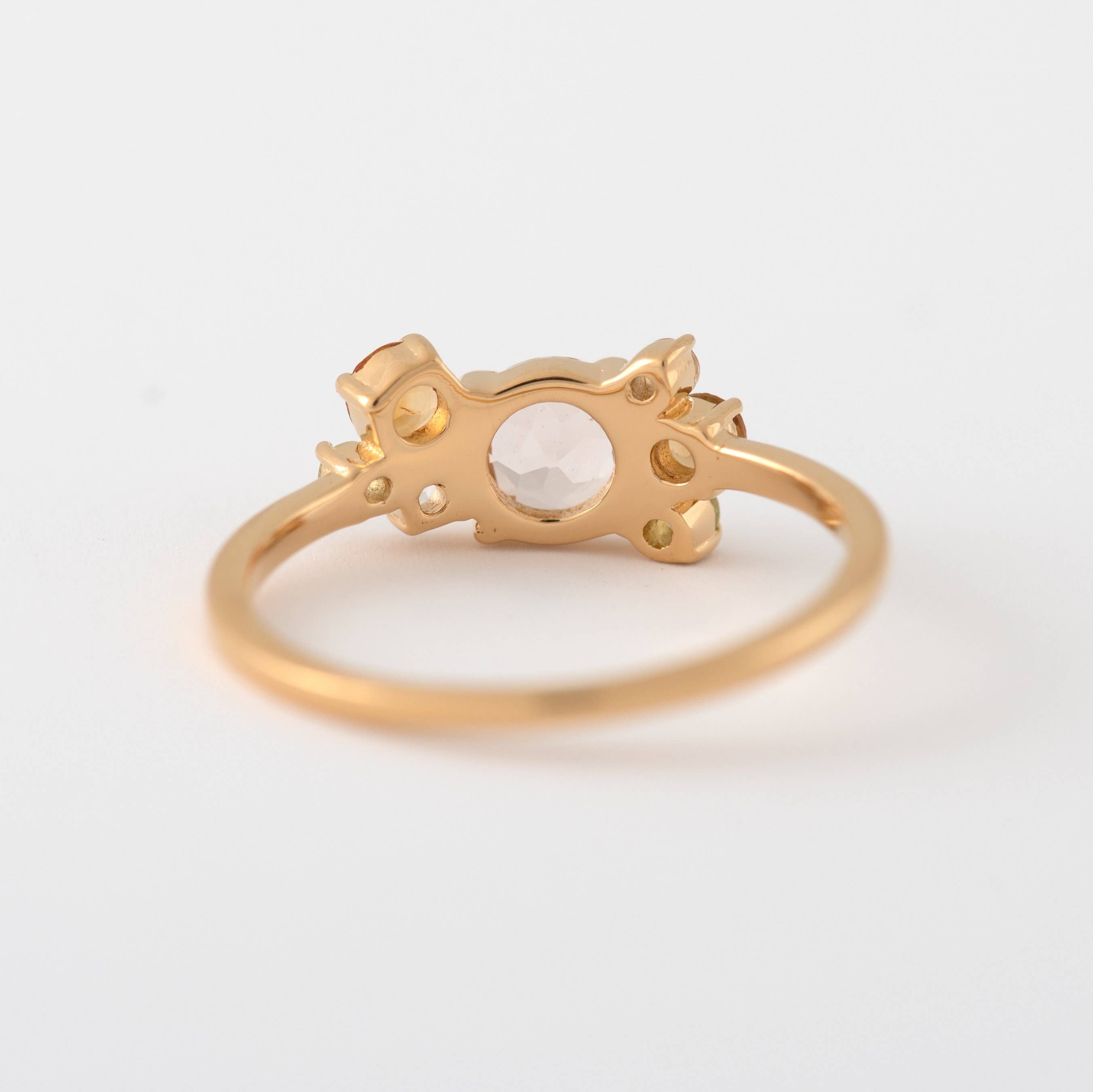 Minette - Wholesale Multi-Stone Ring - Lia Morganite Cluster Band1