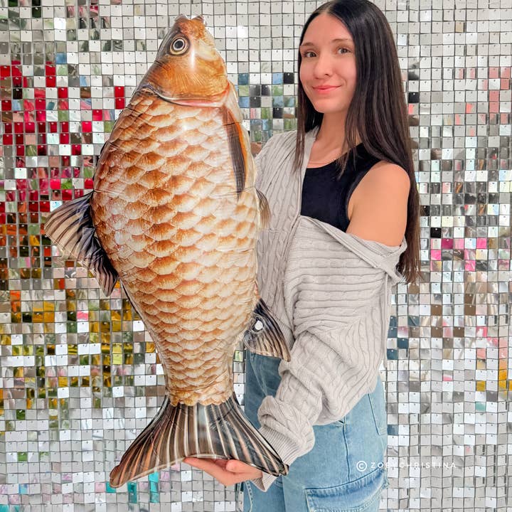 Brown Fish Foil Balloon – Lake, Fishing & Outdoor-Themed for wholesale by Zoey Christina