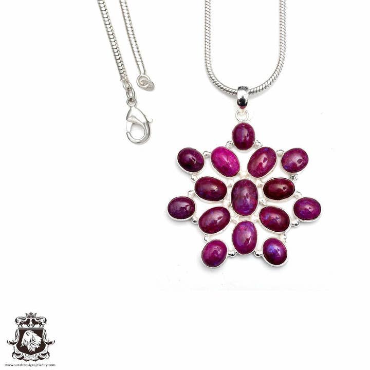 Colgante y cadena de piedra lunar rosa P9255 para venta al por mayor de SARAH DESIGNS JEWELRY