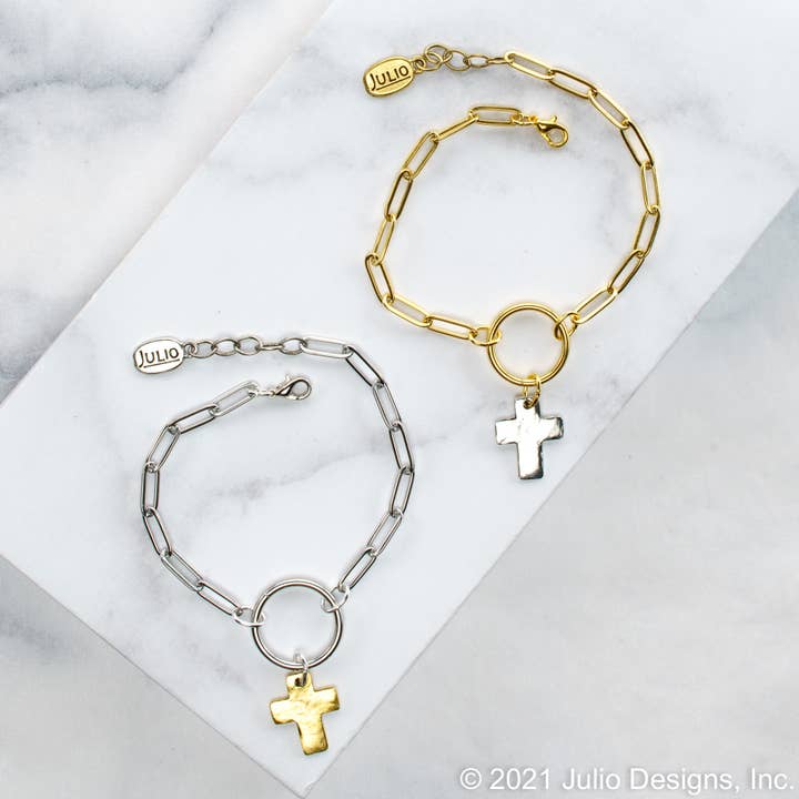 Julio Designs - Wholesale Charm/Dangle Bracelet - Mariana Paperclip Chain Charm Bracelet2