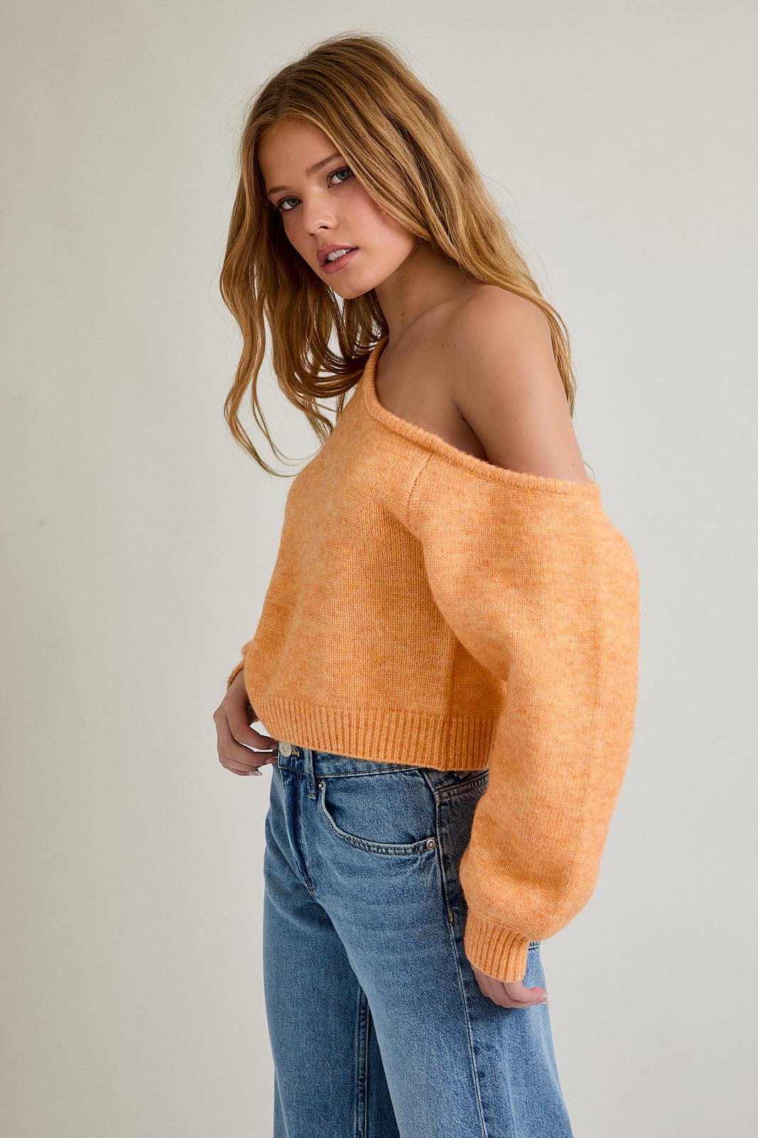 LE LIS - Wholesale Knit Sweater - Women's - ASYMMETRICAL SHOULDER SWEATER TOP15