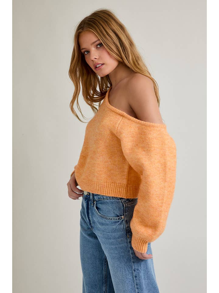 LE LIS - Wholesale Knit Sweater - Women's - ASYMMETRICAL SHOULDER SWEATER TOP3