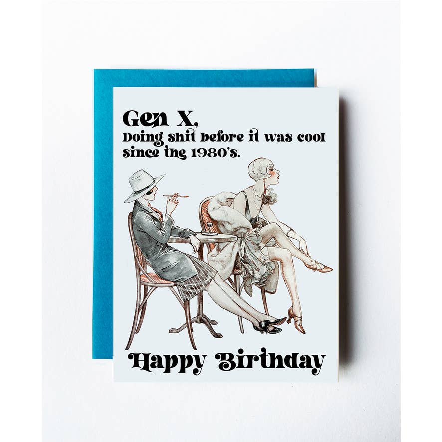 Gen X Birthday Card for wholesale by The Twentieth