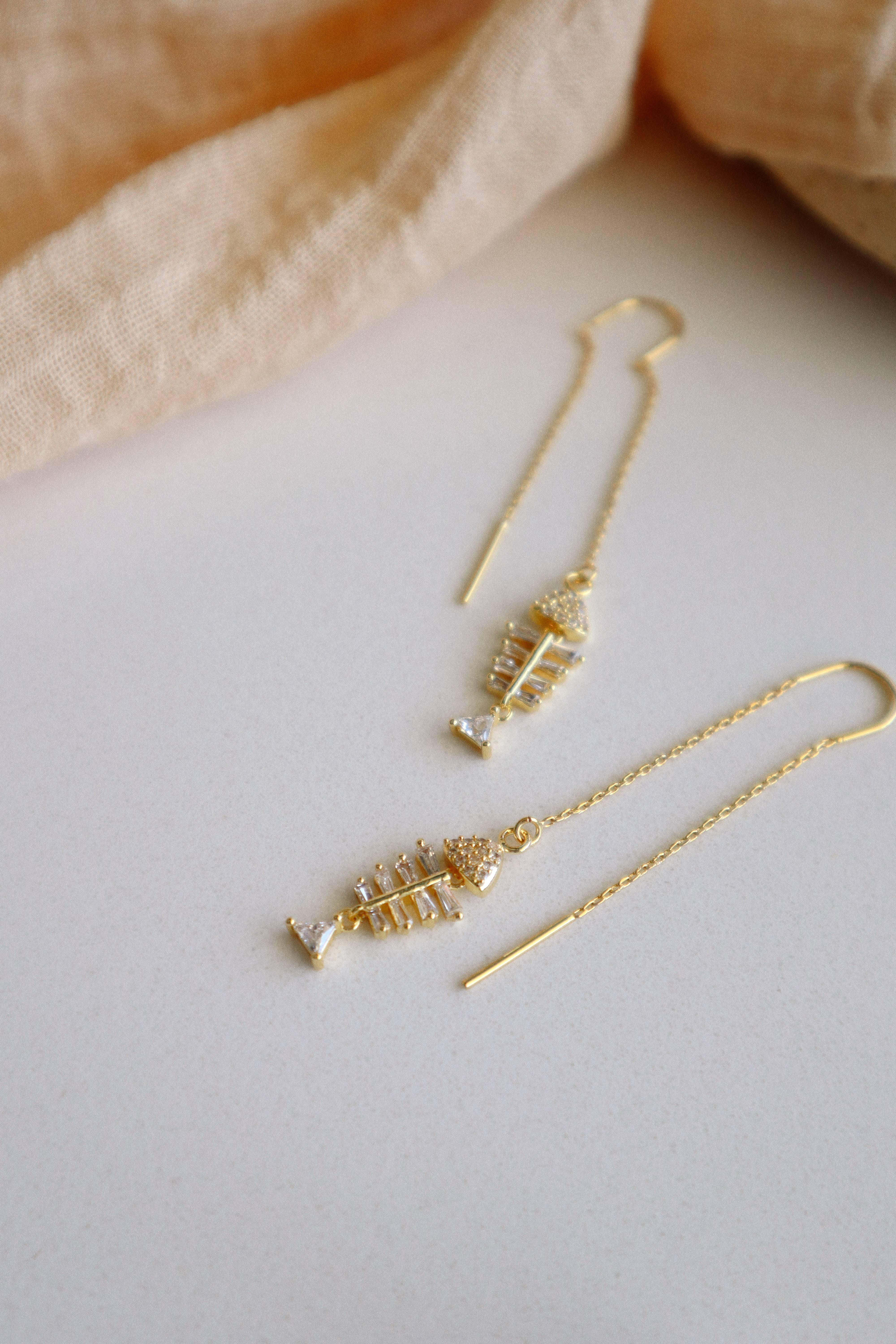 Goldie Jewelry - Wholesale Dangle Earrings - POISSON Threaders 2