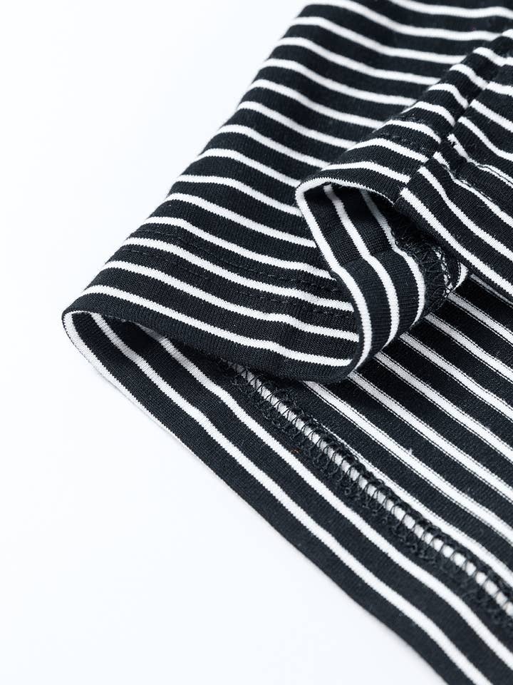 Black Striped Print Buttoned Wide Leg Sleeveless Jumpsuit for wholesale on Faire2