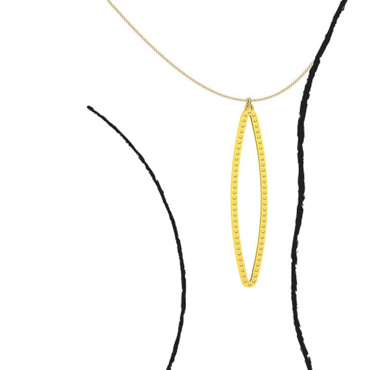 Pendentif PÉTALE JAUNE GRAND : clous en or ou sterling pour la vente par Ree Gallagher Jewelry