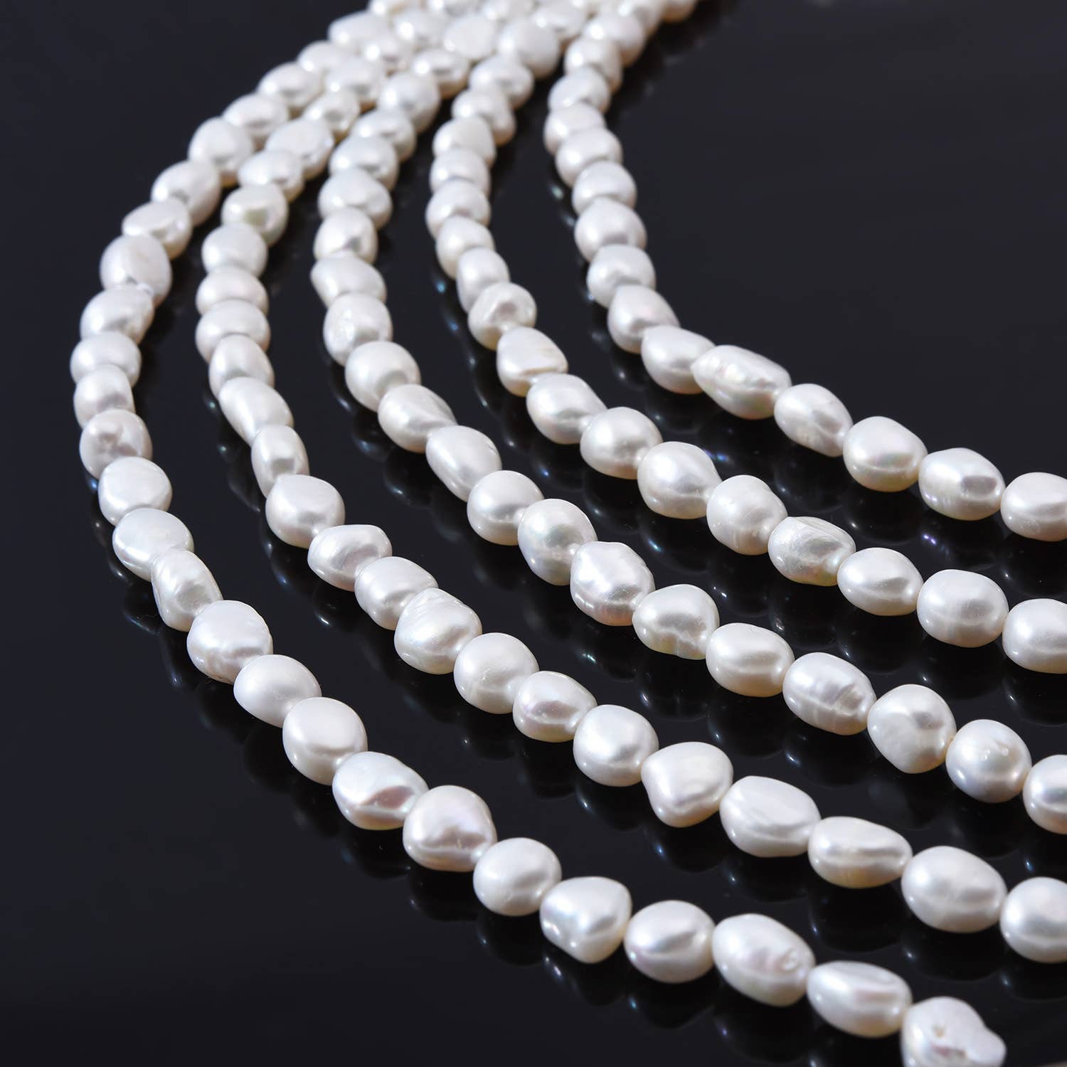 findings4uGem – wholesale Pärlband/Pärlhalsband – Naturliga potatisformade barockpärlor, FWP0205