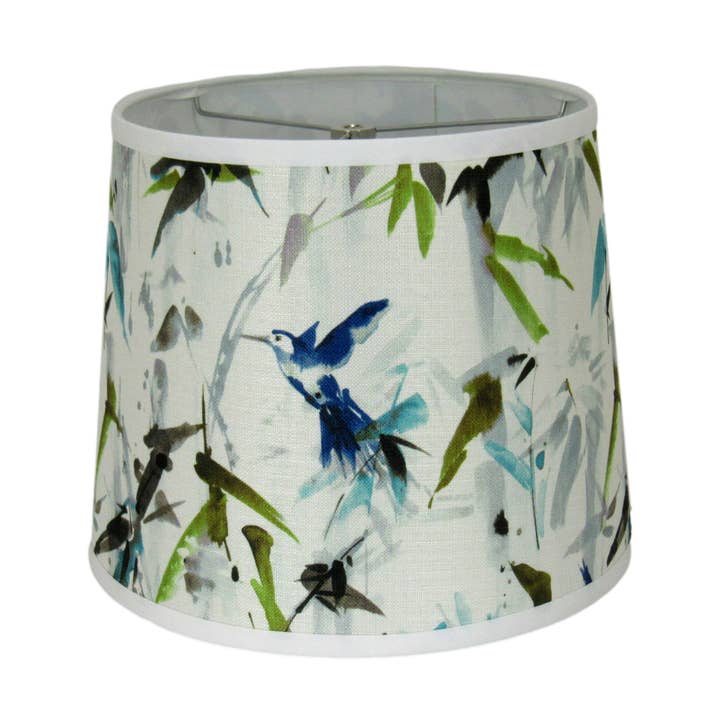 Elegant Hummingbird & Bamboo Drum Lamp Shade for wholesale by Albert Estate Ltd
