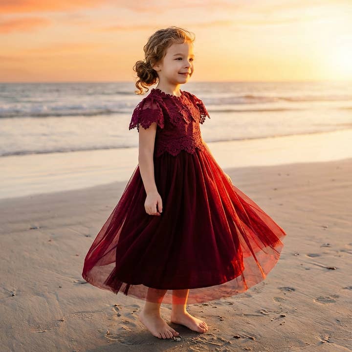 The Sienna Dress - Wine for wholesale by Nicolette's Couture