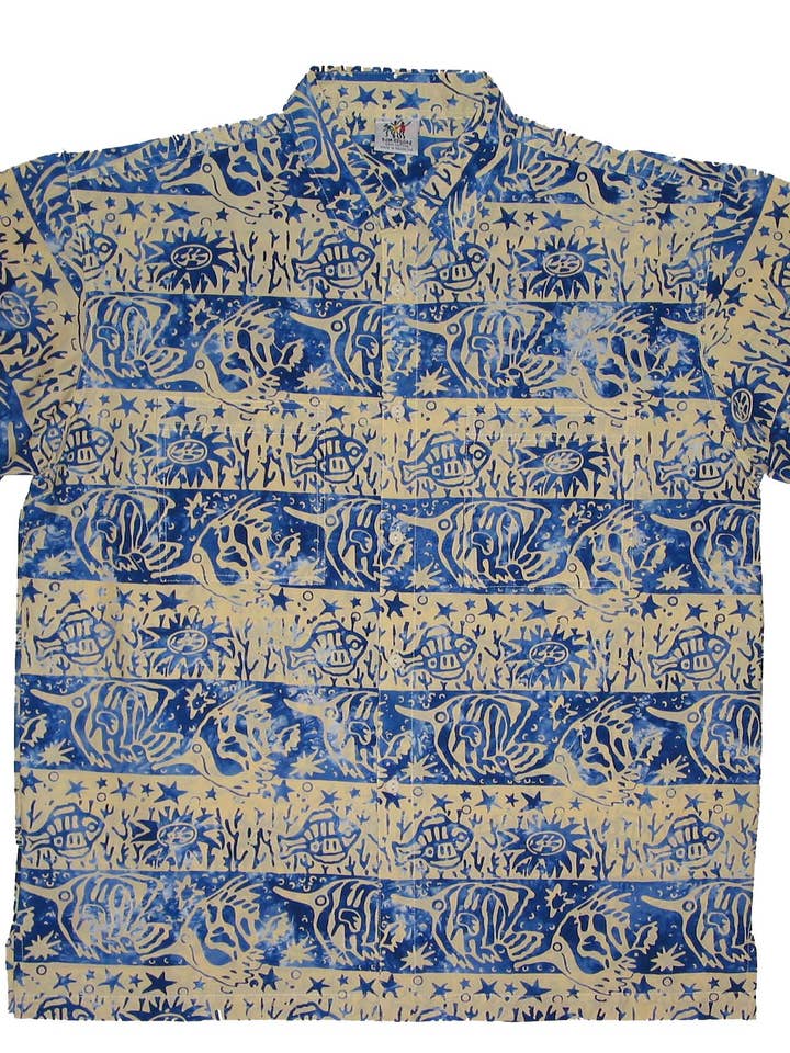 Camisa Cabana - Aqua Marine por atacado de Rum Reggae Clothing