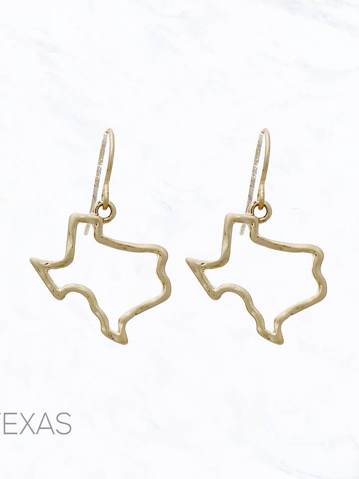 Texas Map Oorbellen voor wholesale door Suzie Q USA