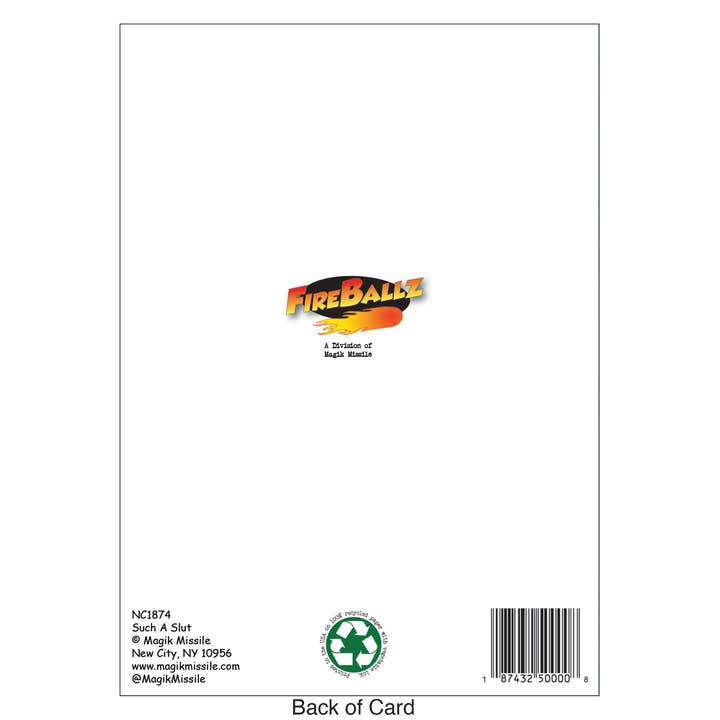 Magik Missile - Wholesale Birthday Card - "Such A Slut" - Birthday Card1