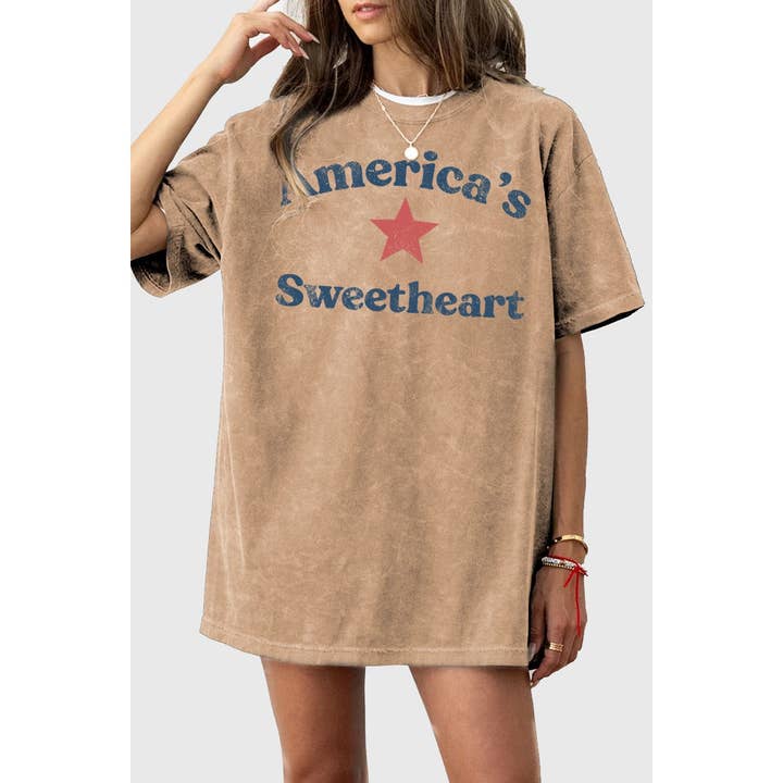 HRTandLUV - Wholesale T-Shirt (Graphic) - Women's - AMERICAS SWEETHEART MINERAL GRAPHIC TEE