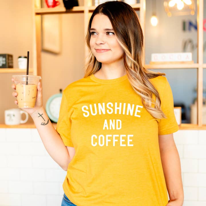 Sunshine and Coffee T-Shirt for wholesale by Light & Shine