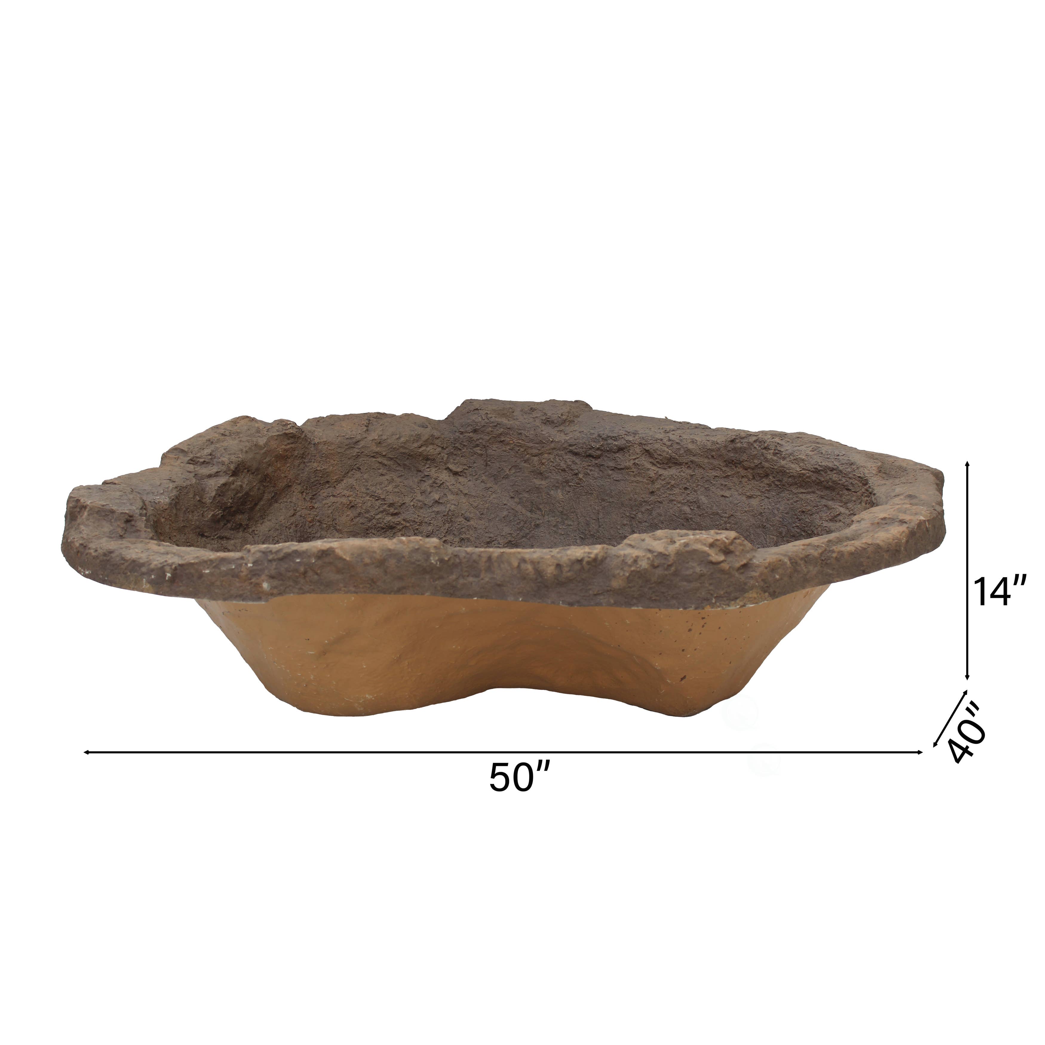 Quickway Imports - Wholesale Outdoor Ornament/Decor - Faux Rock Fiberglass Garden Decorative Water Pond, Sandstone7