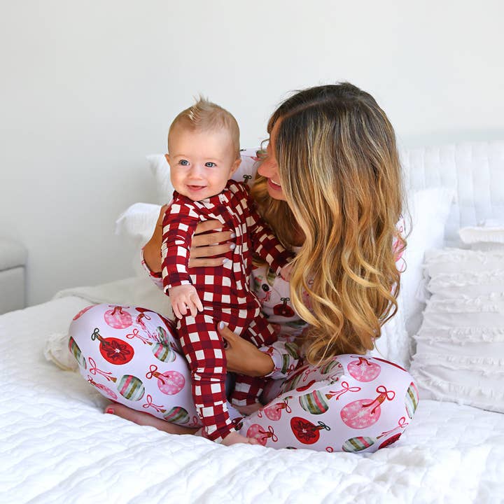 Gigi and Max - Wholesale Jumpsuit – Baby - Emery Plaid ZIP Christmas Bamboo Baby One Piece Outfit14